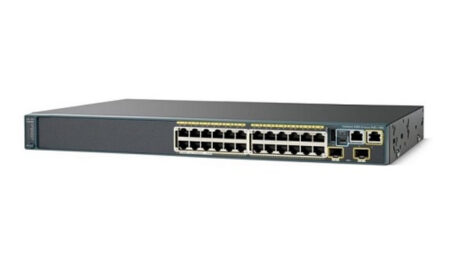 SWITCH ETH 24P 100MB & 2x1GB SFP CISCO CATALYST 2960S POE+ 370W